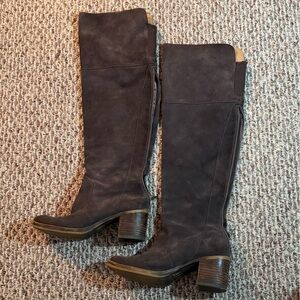 Lucky Brand Dark Brown Suede Knee-High Boots